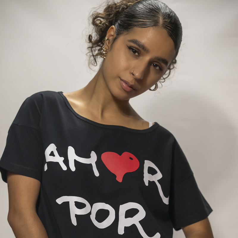 Camiseta Letras Entallada