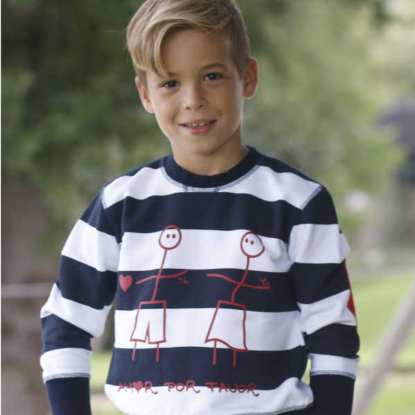 Sudadera Rayas - Infantil - - Imagen 3