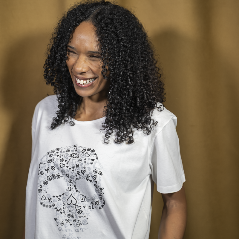 Camiseta Calavera Blanca Unisex